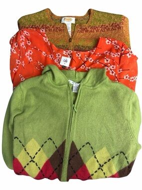 CAbi & Talbots Women’s Bundle Medium Small Cardigans Blouse Fall Colors